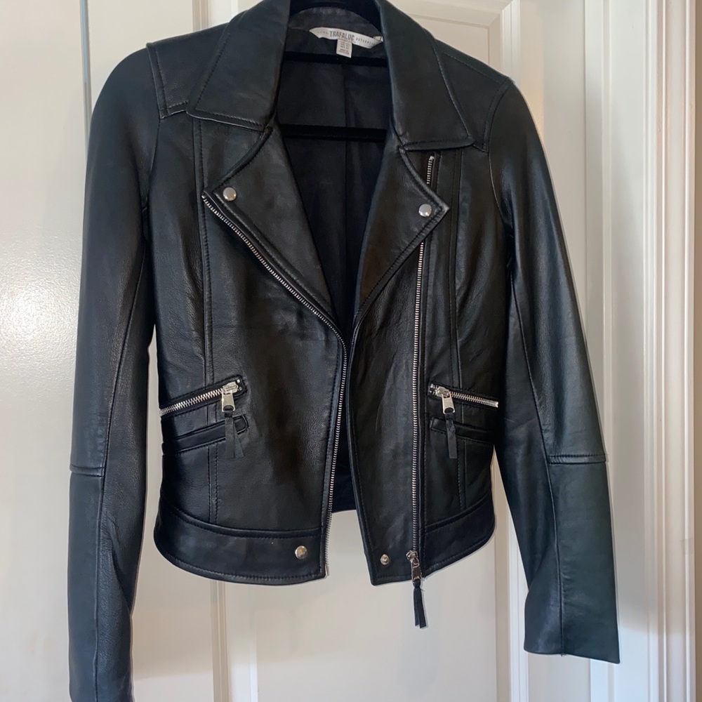 Zara Sheepskin Leather Jacket mint condition!